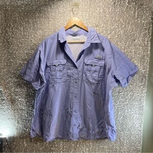 Columbia PFG Shirt Womens Vented Performance Short Sleeve Polyamide Plus 3X